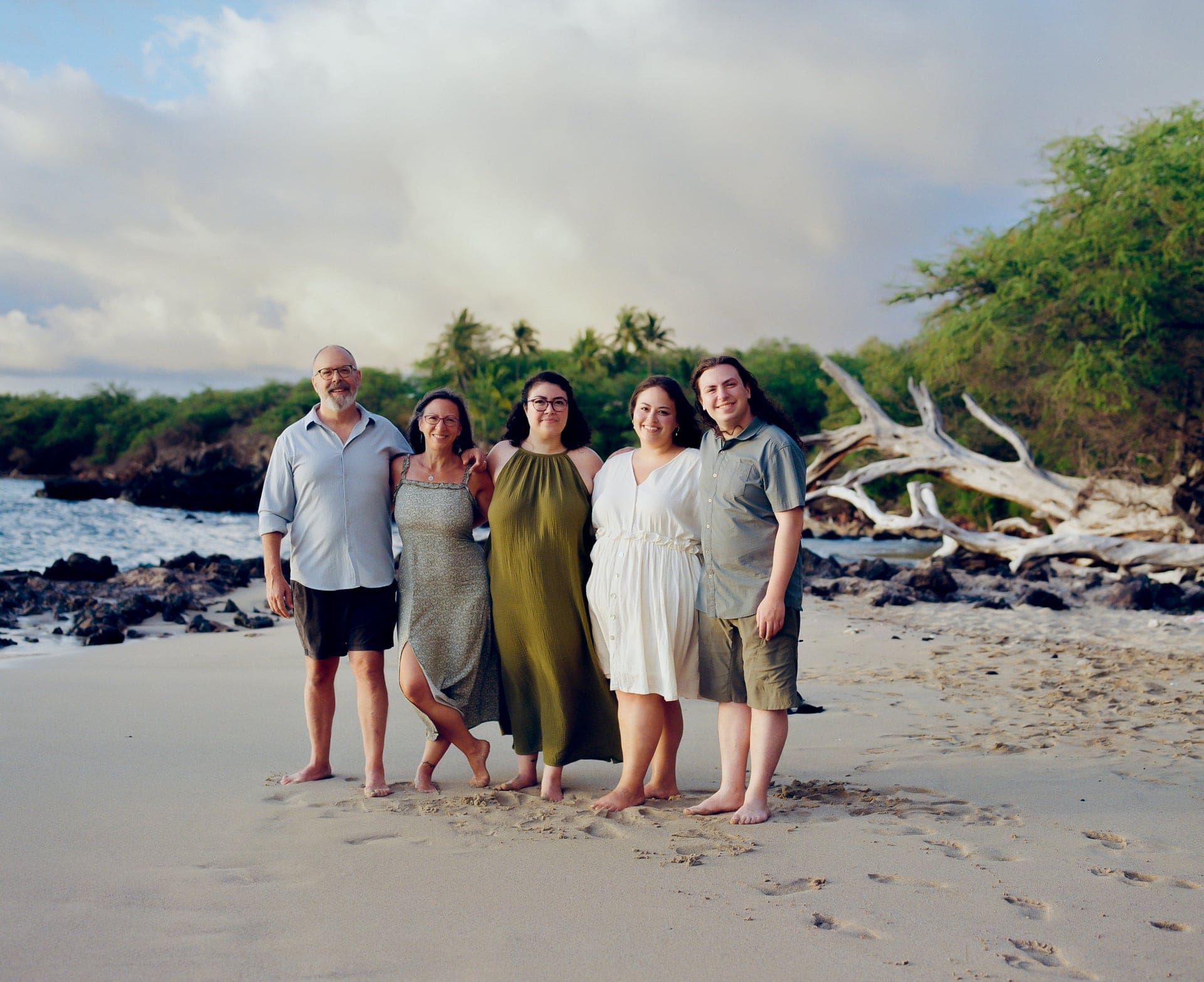 Family portraits at Beach 69 in Kona, Big Island of Hawaii, shot on film with a Pentax 645 NII and Kodak Gold 200